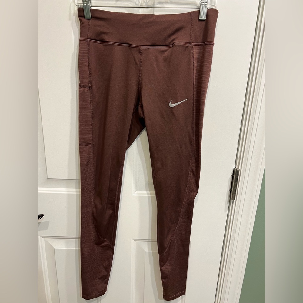 Nike brown Dri-FIT lined Leggings